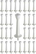 Load image into Gallery viewer, Liberty Premium Door Stop Metal Solid Rigid Door Stopper Brushed 3" (Solid White, 48 Pack)