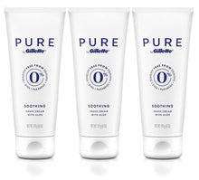 Load image into Gallery viewer, Gillette PURE Soothing Shaving Cream with Aloe, Pack of 3, 6oz each