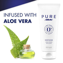Load image into Gallery viewer, Gillette PURE Soothing Shaving Cream with Aloe, Pack of 3, 6oz each