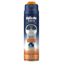 Load image into Gallery viewer, Gillette Fusion ProGlide 2 in 1 Shave Gel Sensitive - 6 oz