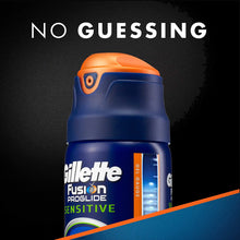 Load image into Gallery viewer, Gillette Fusion ProGlide Sensitive 2 in 1 Shave Gel, Ocean Breeze, Pack of 2, 12 oz Total
