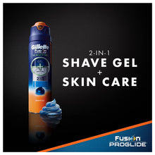 Load image into Gallery viewer, Gillette Fusion ProGlide Sensitive 2 in 1 Shave Gel, Ocean Breeze, Pack of 2, 12 oz Total
