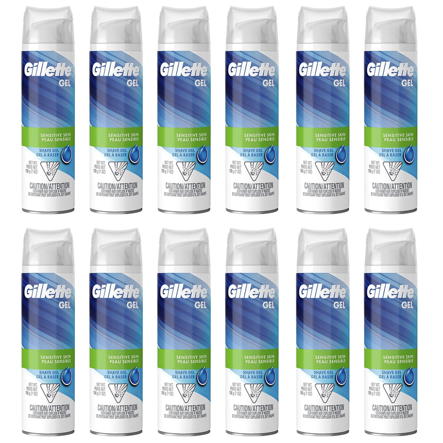 Gillette Barbershop Fresh Shave Gel, 7 Ounce (Pack of 12)  21SUPPLY