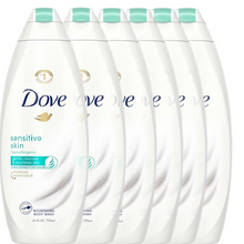 Load image into Gallery viewer, Dove Sensitive Skin Body Wash 24oz- 6 Pack