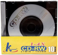 Load image into Gallery viewer, Mini CD-R Rewritable 21min 185mb 8cm CDR CD Blank Compact Disc + Jewel Case
