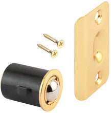 Load image into Gallery viewer, Closet Door Drive-in Ball Catch - Brass Plated
