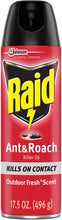 Load image into Gallery viewer, Raid Ant & Roach Killer Spray For Listed Bugs, Keeps Killing for Weeks, Fresh Scent, 17.5 oz