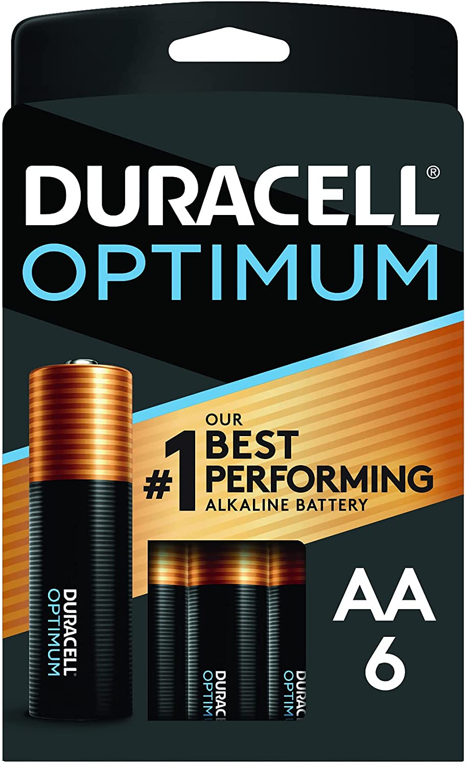 Duracell Optimum AA Batteries All Purpose 6 Pack