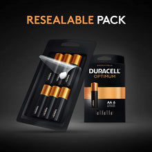Load image into Gallery viewer, Duracell Optimum AA Batteries All Purpose 6 Pack