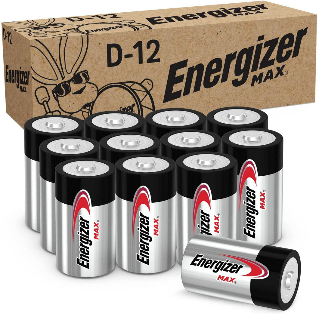 Energizer D Alkaline Batteries - 12 Count