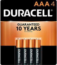Load image into Gallery viewer, Duracell CopperTop AAA Alkaline Batteries 4 Count