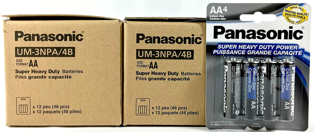 Panasonic AA Batteries Super Heavy Duty 100pcs