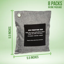 Load image into Gallery viewer, Bamboo Charcoal Air Purifying Bag (200g), 8 Pack