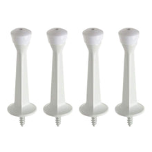 Load image into Gallery viewer, Liberty Premium Door Stop Metal Solid Rigid Door Stopper Brushed 3" (Solid White, 4 Pack)