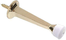 Load image into Gallery viewer, Liberty Premium Door Stop Metal Solid Rigid Door Stopper Brushed 3" (Brass Plated, 1 Pack)
