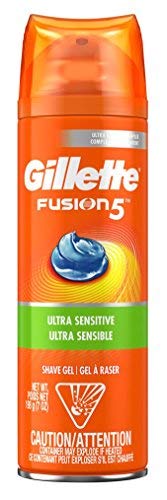 Gillette Fusion Shave Gel Ultra Sensitive 7 Ounce (207ml) (3 Pack)