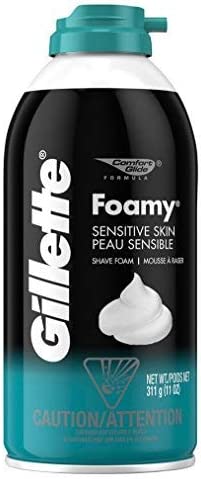 Gillette Foamy Sensitive Skin Shaving Cream 11 oz (Pack of 6)