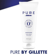 Load image into Gallery viewer, Gillette PURE Soothing Shaving Cream with Aloe, Pack of 3, 6oz each
