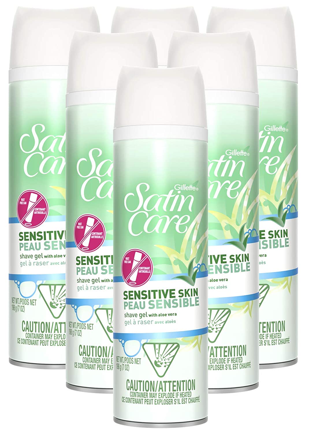 satin care sensitive aloe vera Satin Care Sensitive Skin Shave Gel for Women 7 Oz – 21SUPPLY