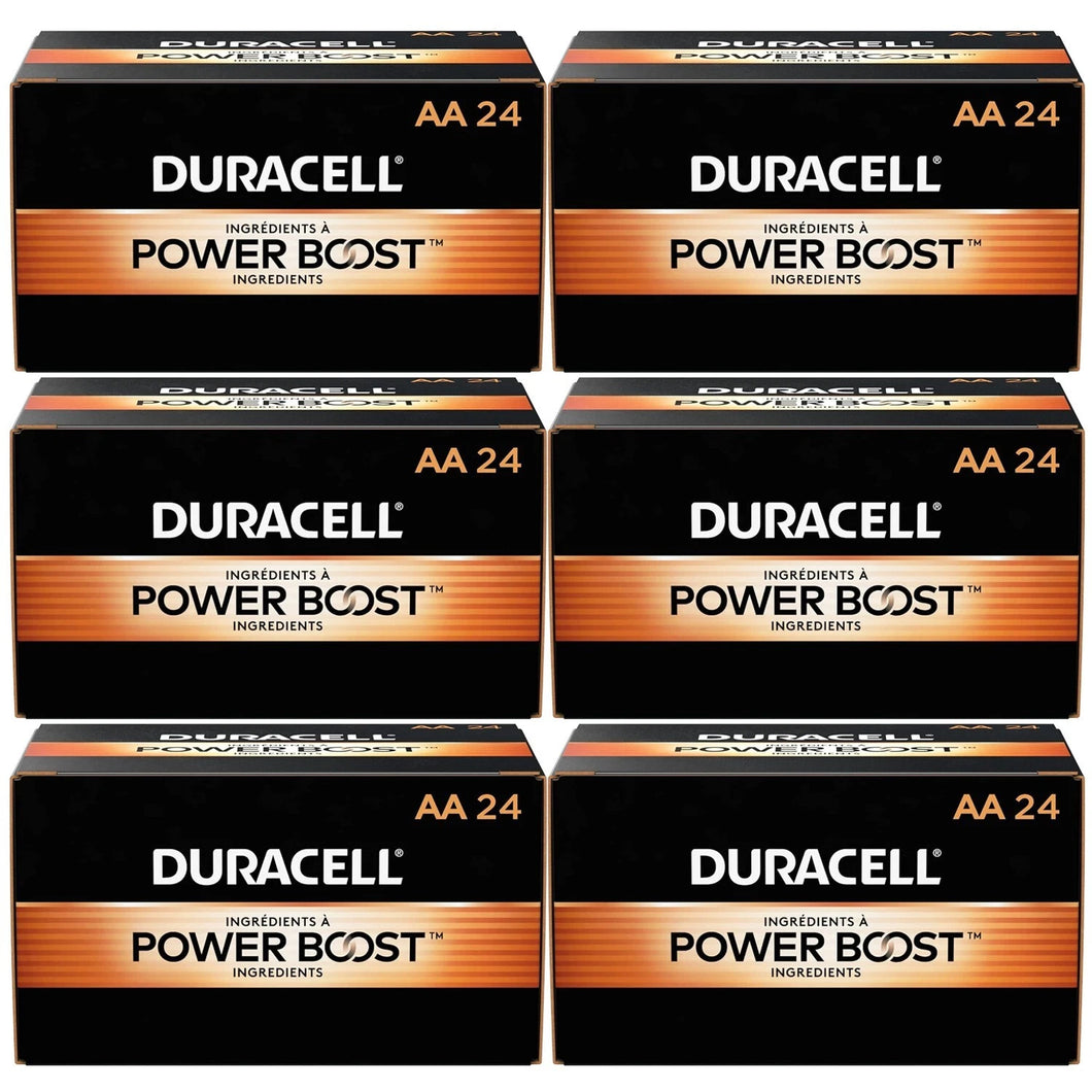 Duracell MN1500CT POWERBOOST CopperTop Alkaline AA Batteries (144/Carton)