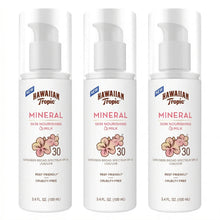 Load image into Gallery viewer, Hawaiian Tropic Mineral Sunscreen Face SPF 30 Skin Lotion Travel Size 3.4oz- 3 pack
