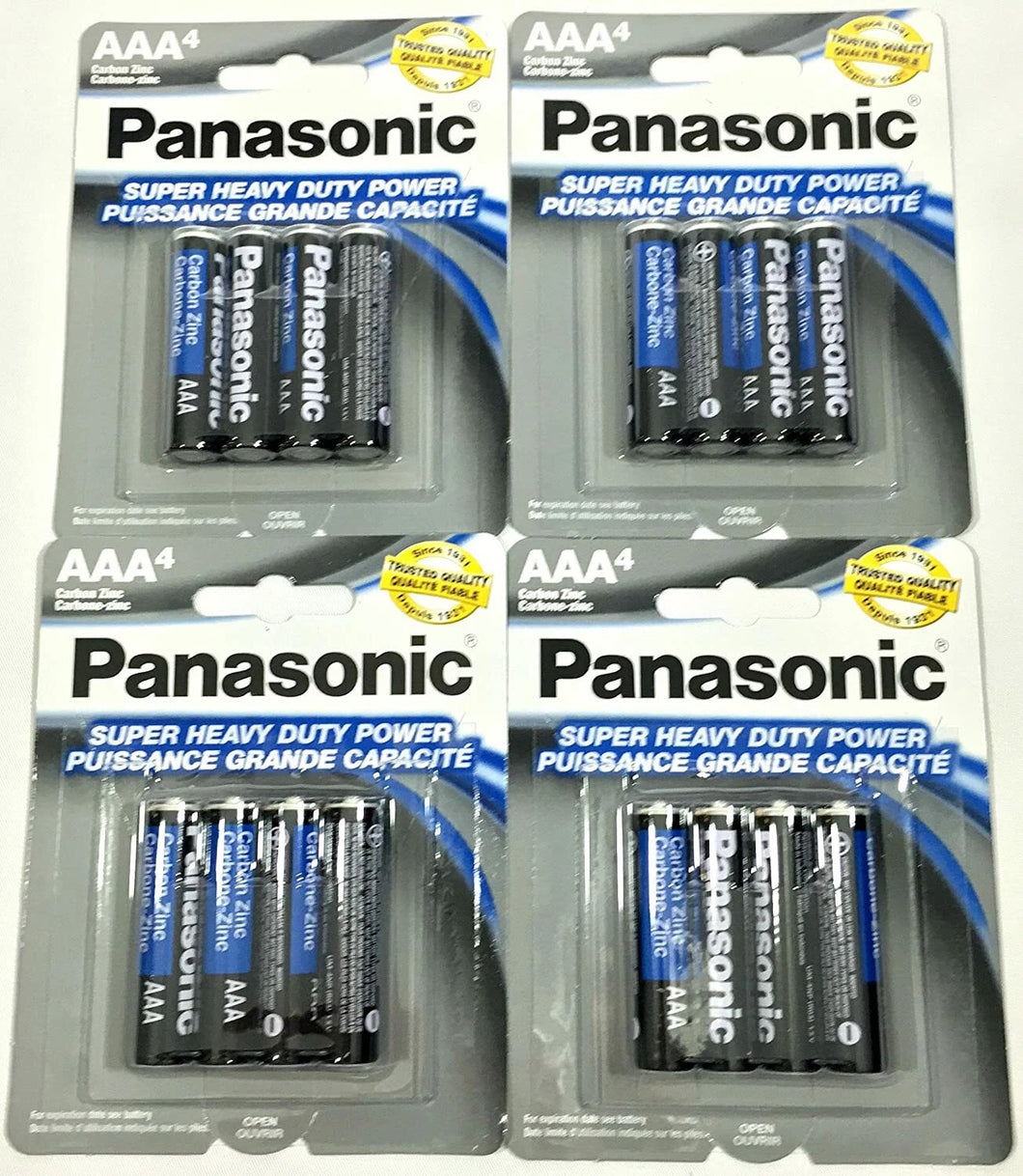 16pc Panasonic AAA Batteries Super Heavy Duty Power Carbon Zinc Triple A Battery