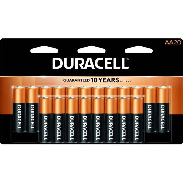 DURACELL - CopperTop AA Alkaline Batteries - All-Purpose Double A Battery