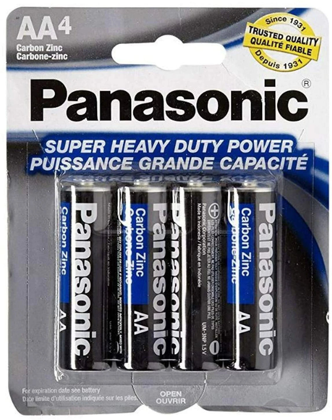 Panasonic (Pack of  8) AA Batteries Super Heavy Duty Power Carbon Zinc Double A