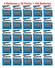 Load image into Gallery viewer, 100x Panasonic AA Double A Heavy Duty Batteries 1.5v Wholesale Lot 4pk x 25

