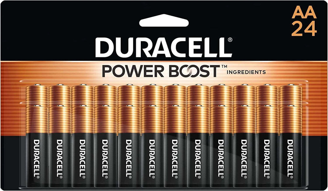 Duracell Coppertop AA Batteries, 24 Count Pack Double A Battery Alkaline