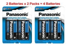 Load image into Gallery viewer, 4x Panasonic Size D Batteries 1.5V Heavy Duty D2 x 2
