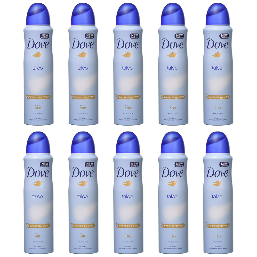 Dove Deodorant Body Spray Talco 5.07oz - 10 Pack
