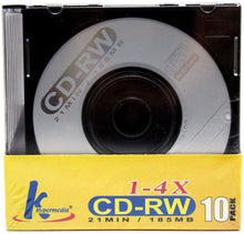 Load image into Gallery viewer, Mini CD-R Rewritable 21min 185mb 8cm CDR CD Blank Compact Disc + Jewel Case
