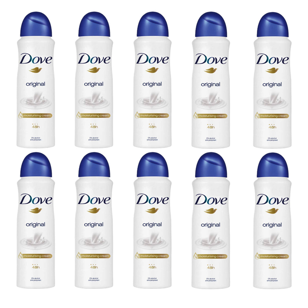 Dove Deodorant Body Spray Orignal 5.07oz - 10 Pack
