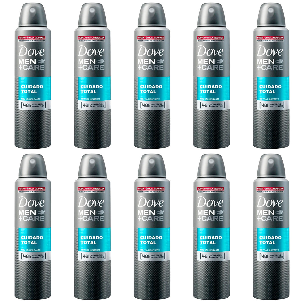 Dove Deodorant Body Spray Men Care Cuidado Total 5.07oz - 10 Pack