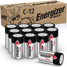 Load image into Gallery viewer, Energizer MAX C Batteries, Premium Alkaline C Cell Batteries (12 Battery Count)
