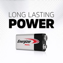 Load image into Gallery viewer, Energizer Max 9V Batteries, Premium Alkaline 9 Volt Batteries (2 Battery Count)
