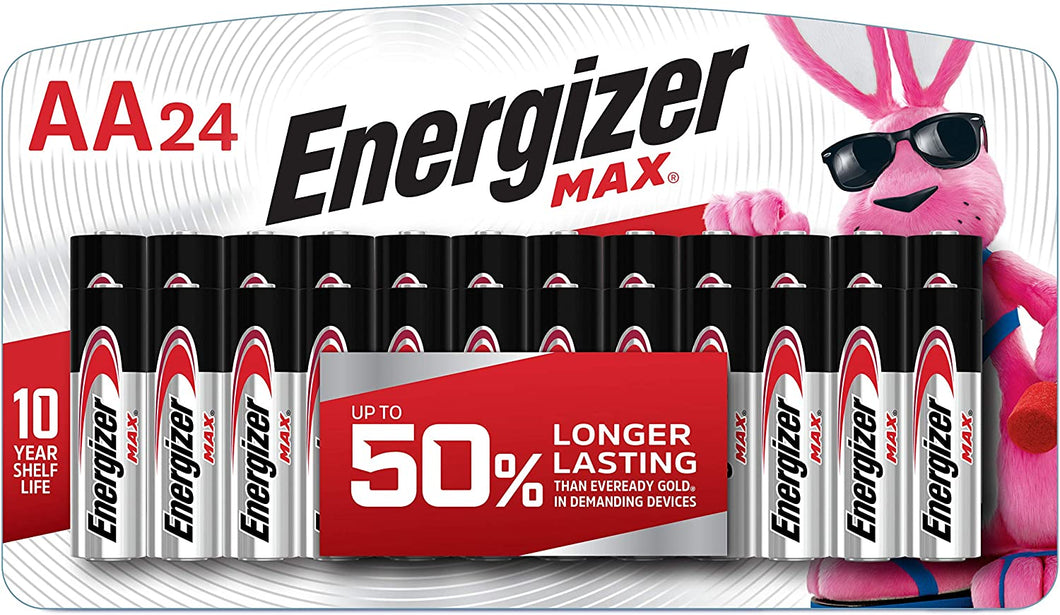 Energizer AA Batteries  Double A Max Alkaline Battery 24 Count