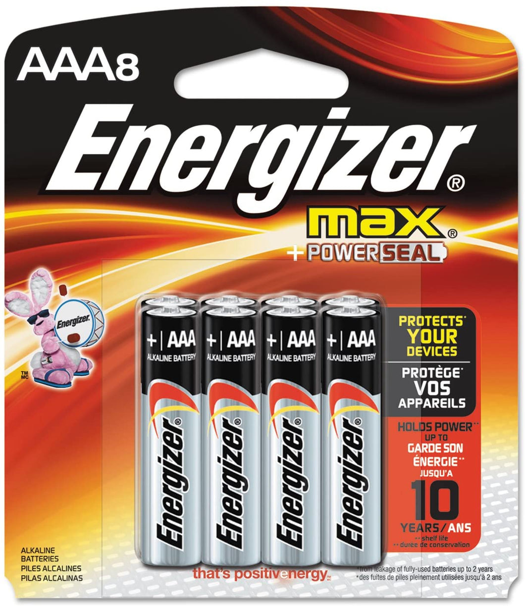 Energizer Max Alkaline AAA Batteries 8 ea