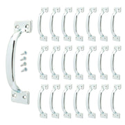 Premium Door Handle Pull 5-3/4" Cabinet Drawer Furniture Barn Utility w Screws (45 Pack, Zinc Plated (Silver))