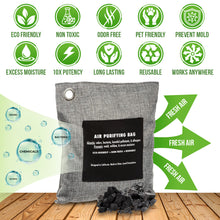 Load image into Gallery viewer, Bamboo Charcoal Air Purifying Bag (200g), 8 Pack
